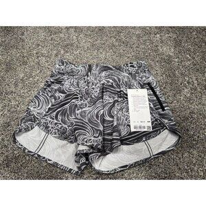 NEW SEAWHEEZE LULULEMON Tracker 4" MR Short Running Waves Multi Black Sz 6